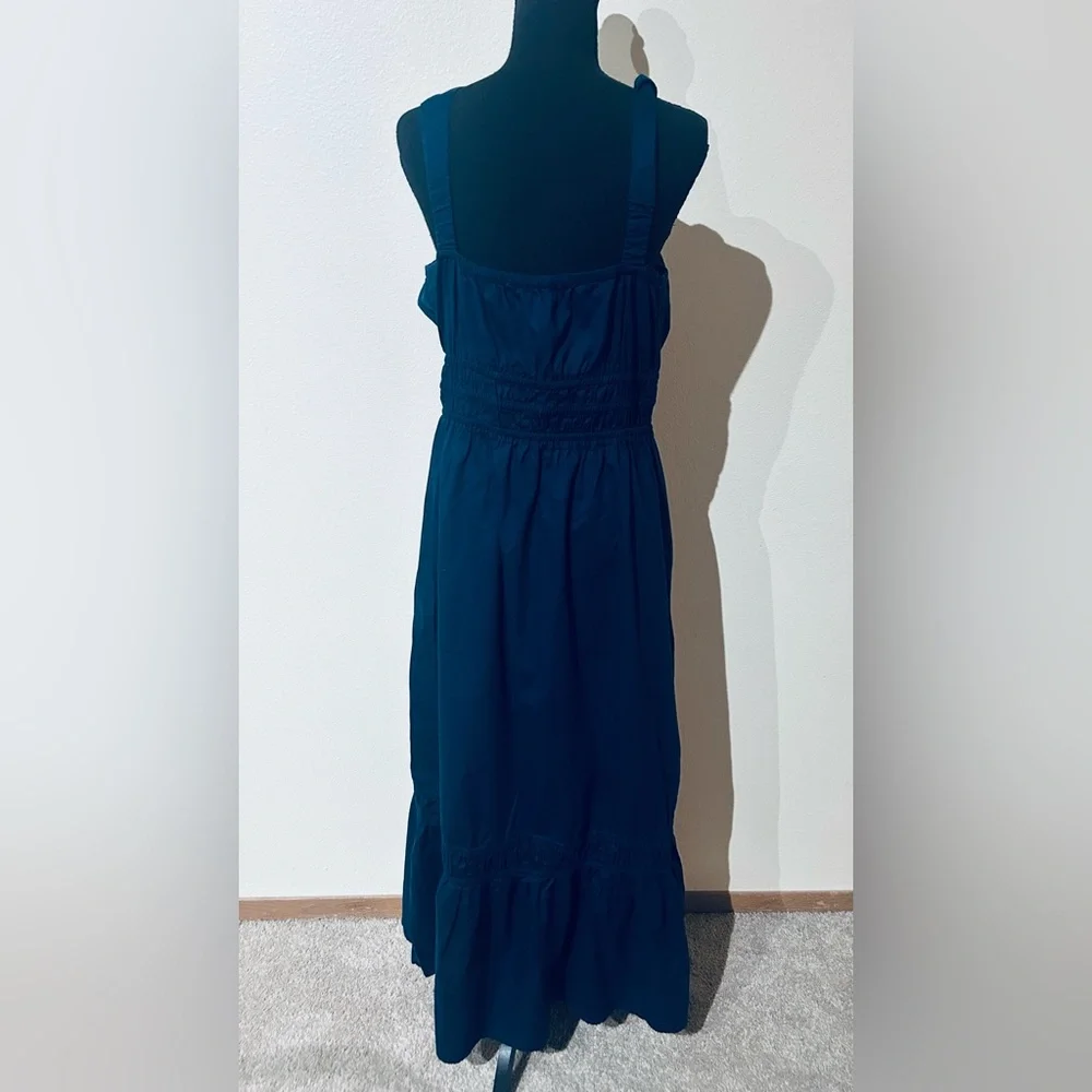LOFT Navy Square-Strap Maxi Dress - Picture 4 of 8